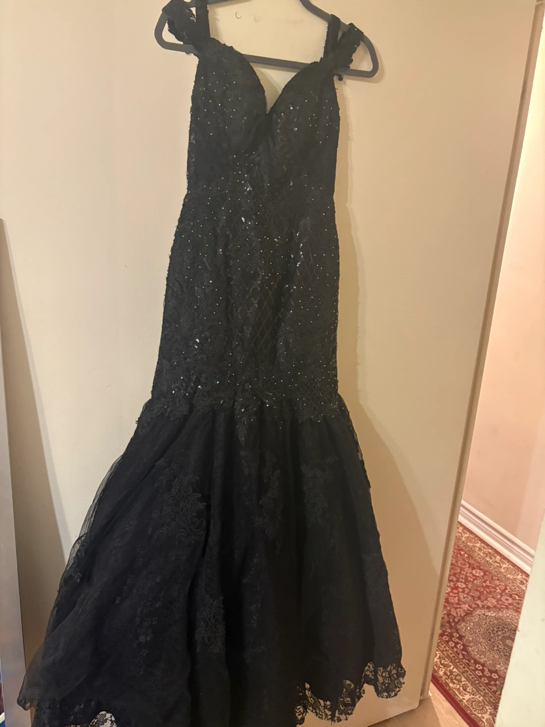 Sparkly Burgundy and Black Formal Dresses - photo 4