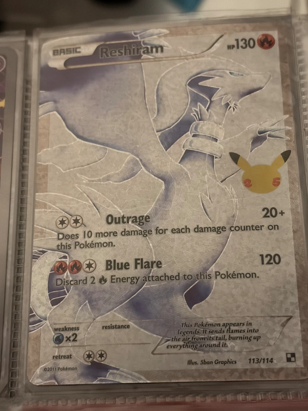Pokémon Reshiram Card