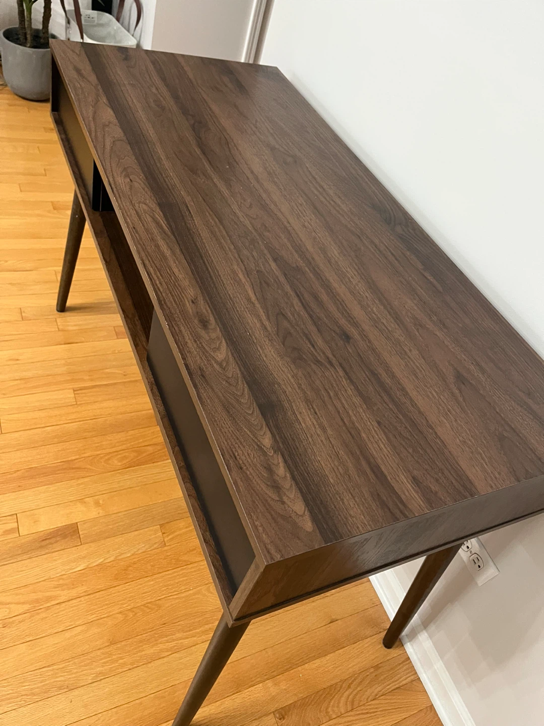 Dark Wood Console Table with 2 Drawers - photo 4