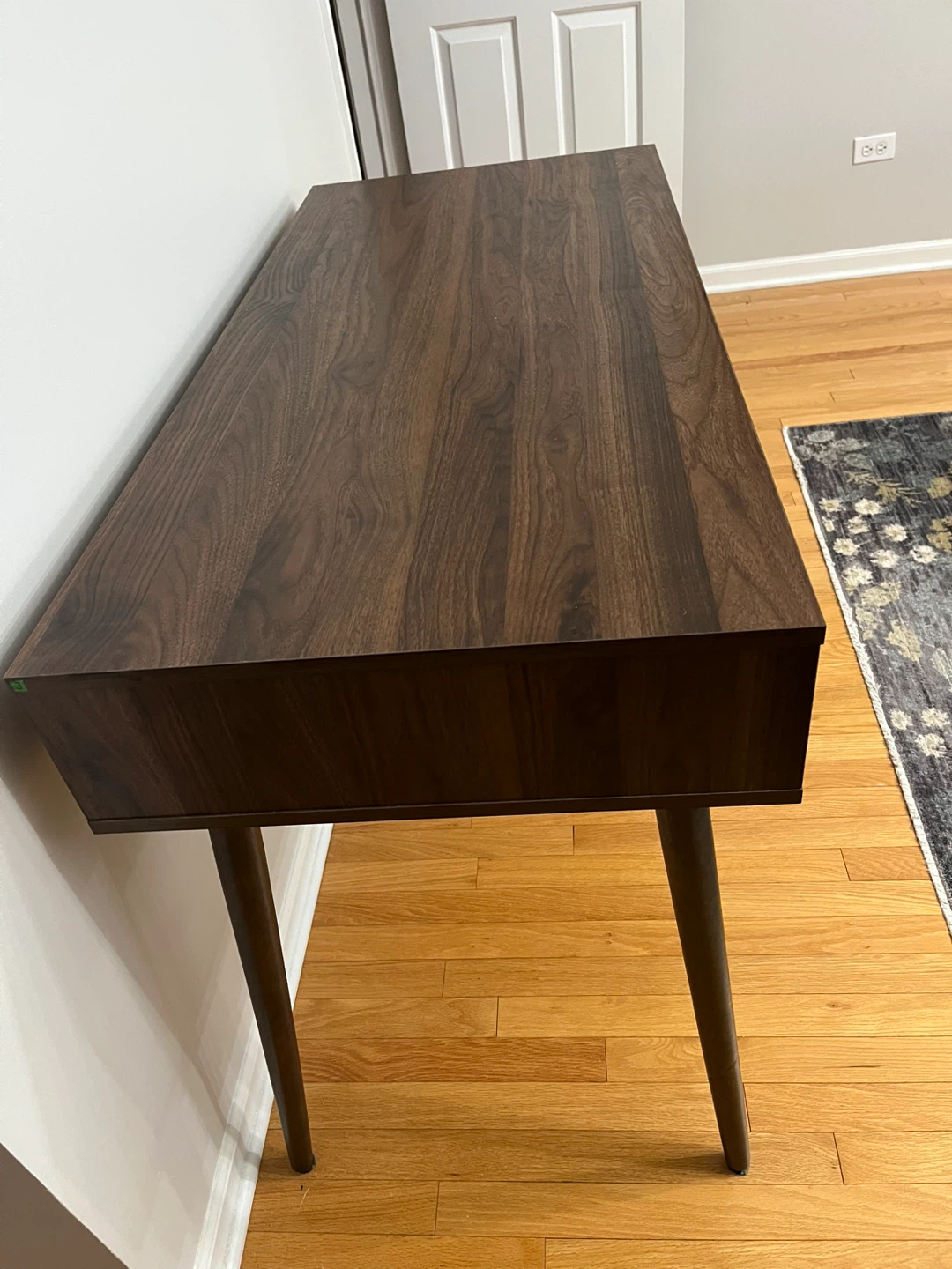 Dark Wood Console Table with 2 Drawers - photo 3