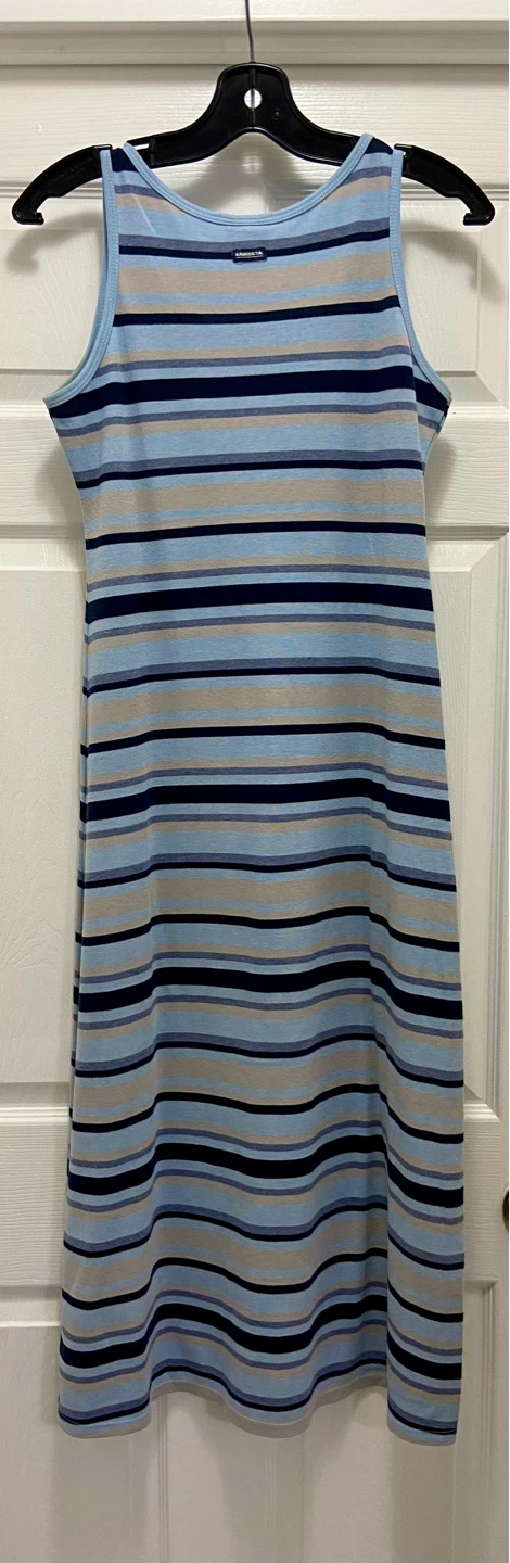 Striped Tank Dress - Blue/Tan