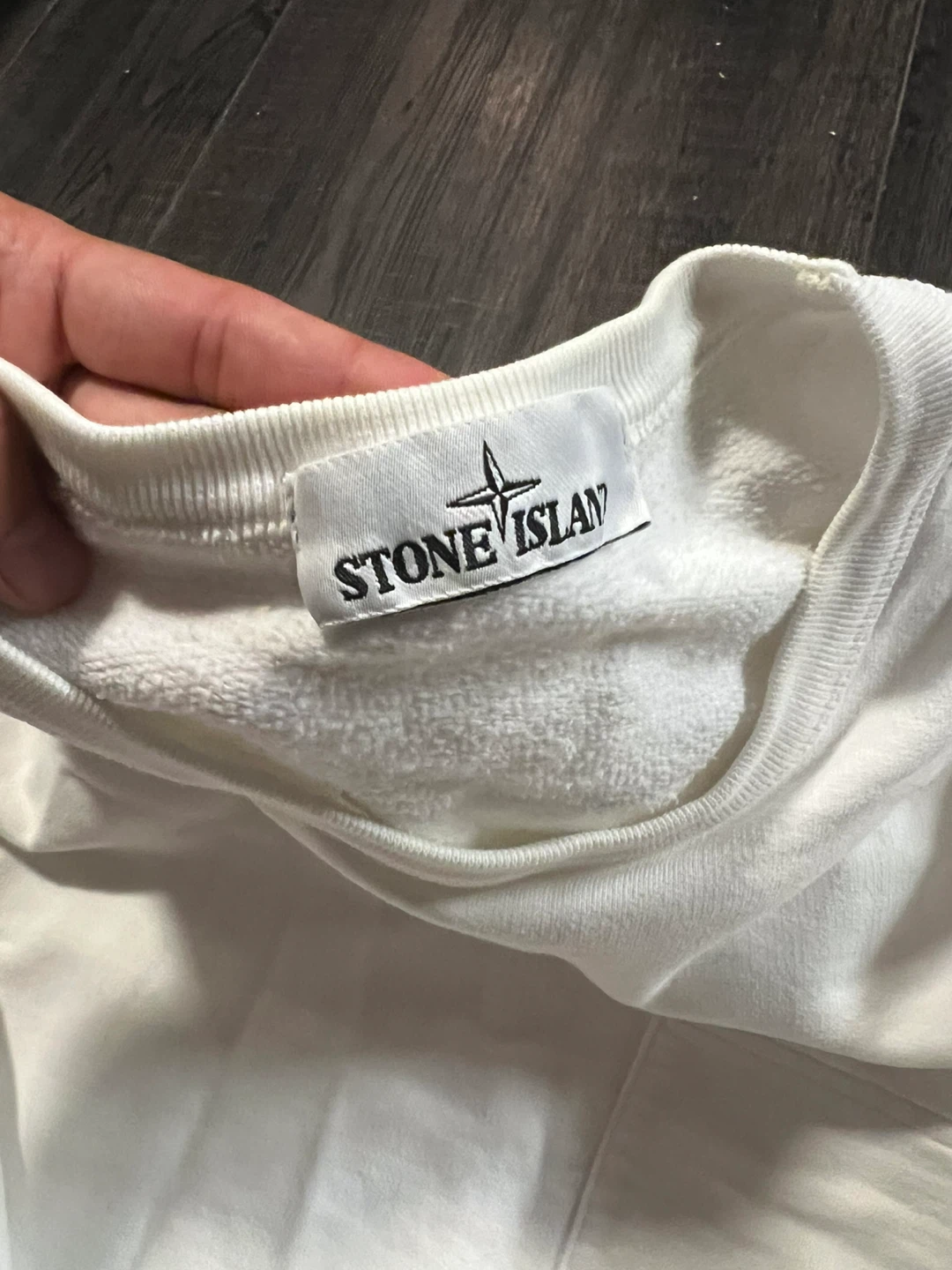 Stone Island White Crewneck Sweatshirt with Pocket - photo 5
