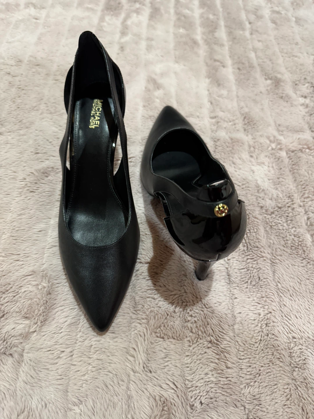 Michael Kors Black Leather Heels - Size 8.5 - photo 4