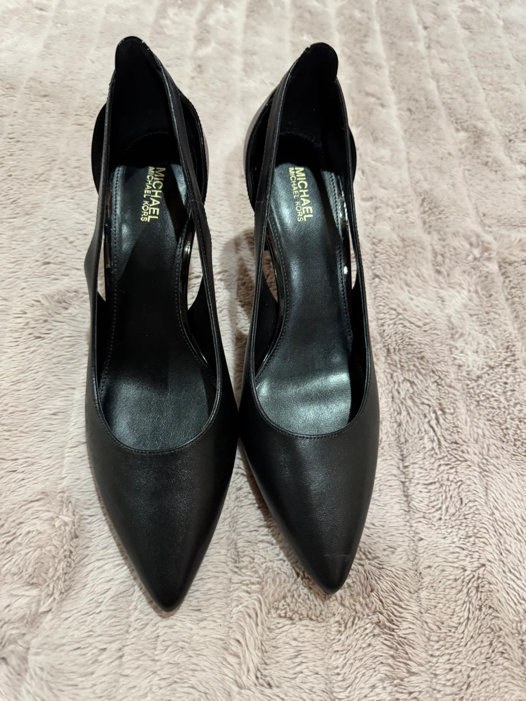 Michael Kors Black Leather Heels - Size 8.5 - photo 2