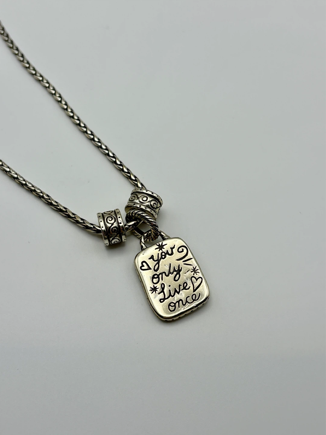 Brighton Necklace with "You Only Live Once" Pendant - photo 3