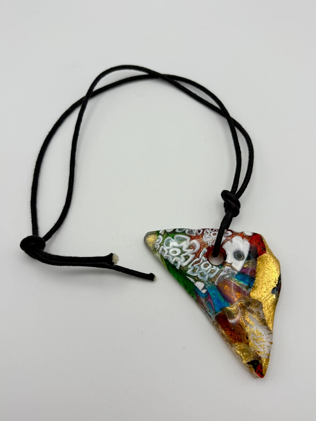 Unique Art Glass Pendant Necklace - photo 3
