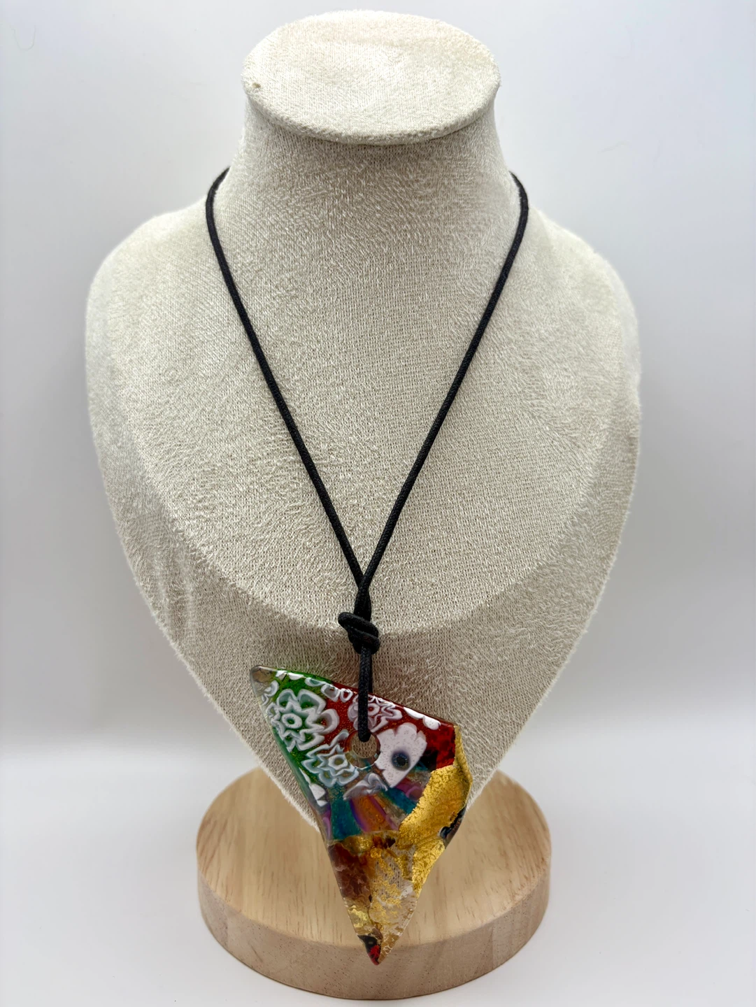 Unique Art Glass Pendant Necklace