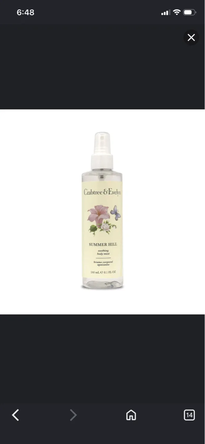 Crabtree & Evelyn Summer Hill Soothing Body Mist 240ml - photo 5
