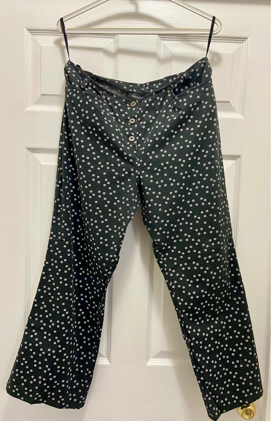Ideology Black Floral Wide Leg Pants
