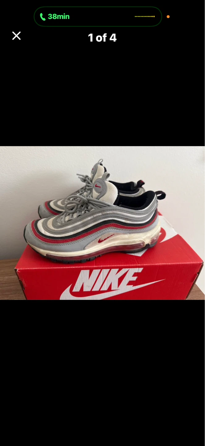 Nike Air Max 97 Silver Red White Shoes