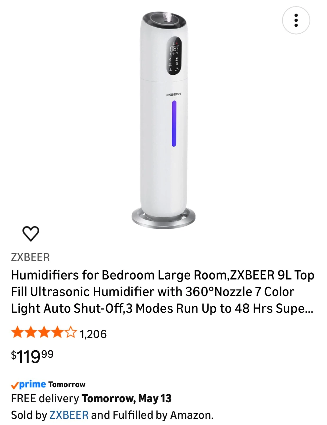 ZXBEER 9L Ultrasonic Humidifier (MOVING SALE) - photo 2