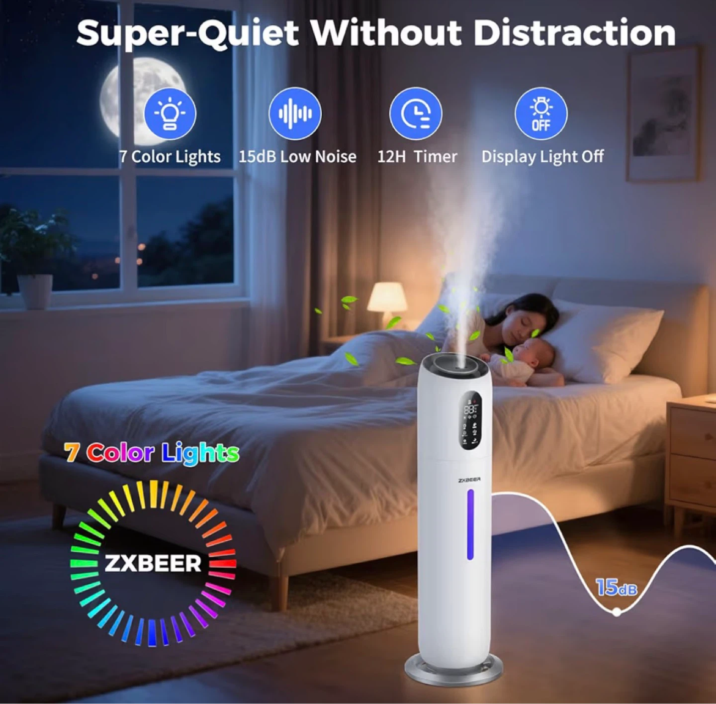 ZXBEER 9L Ultrasonic Humidifier (MOVING SALE) - photo 3