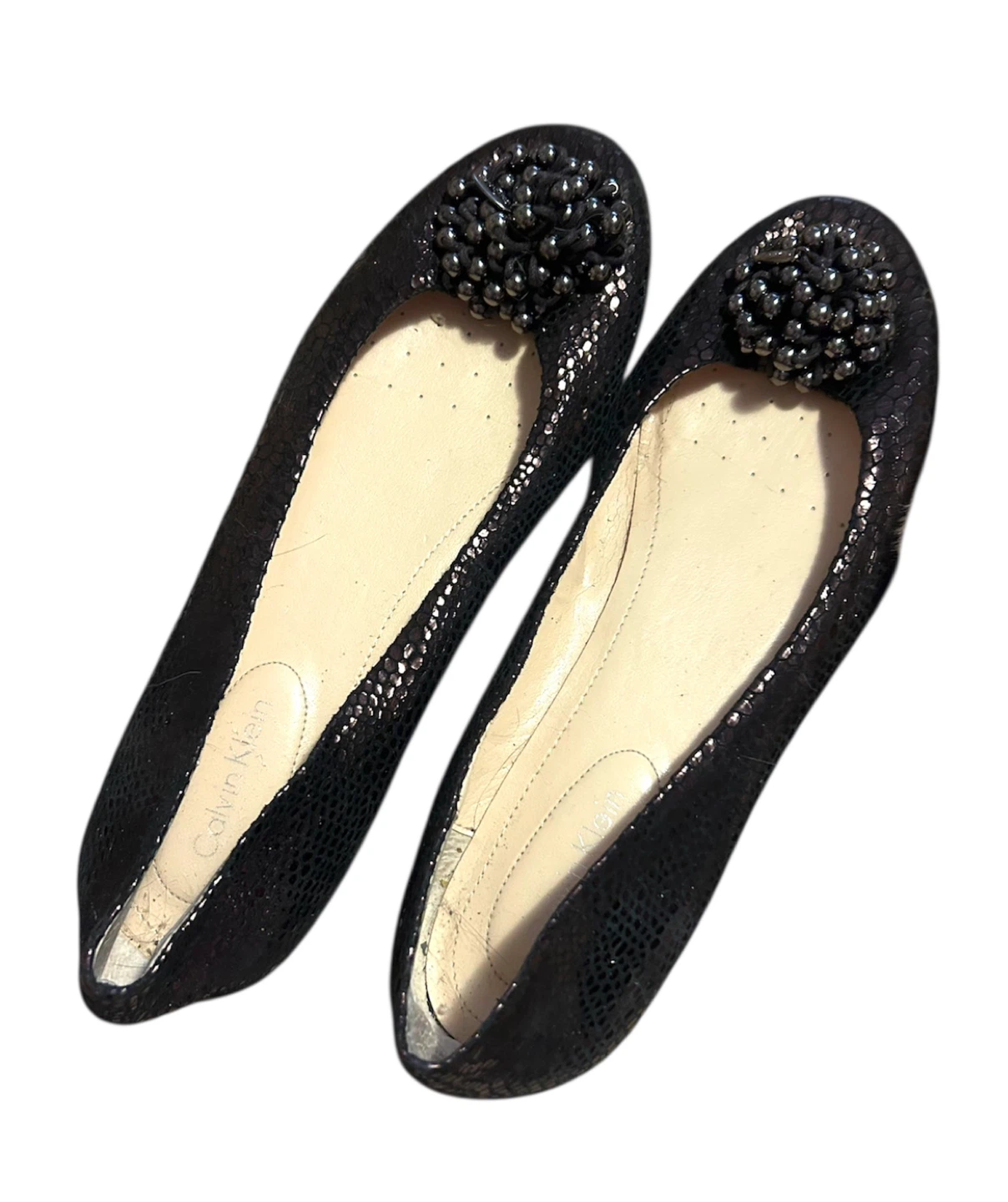 Calvin Klein Mackenzi Metallic Ballet Flats Size 6