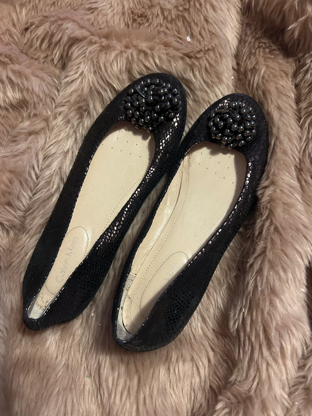 Calvin Klein Mackenzi Metallic Ballet Flats Size 6 - photo 2