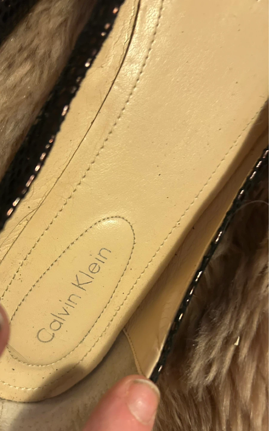 Calvin Klein Mackenzi Metallic Ballet Flats Size 6 - photo 3