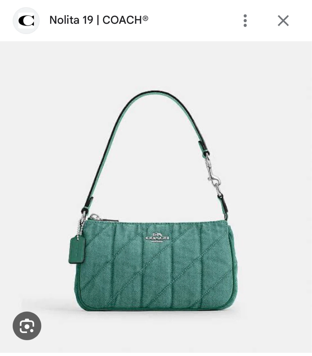 Coach Nolita 19 Quilted Denim Bag - Teal - photo 3