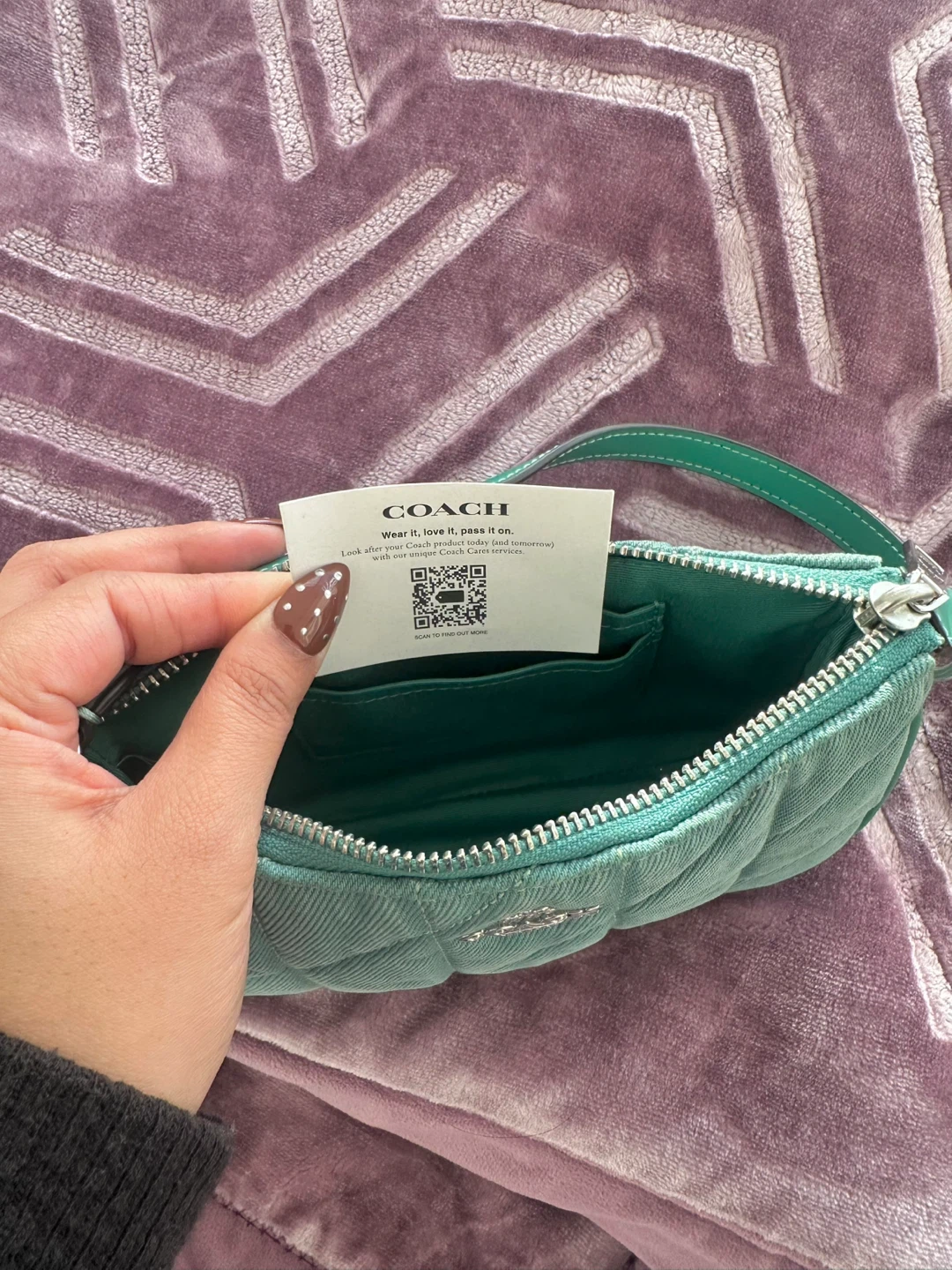 Coach Nolita 19 Quilted Denim Bag - Teal - photo 4