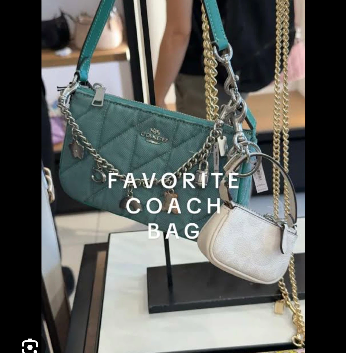 Coach Nolita 19 Quilted Denim Bag - Teal