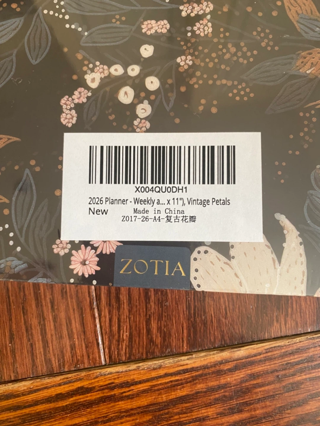 Zotia 2026 Weekly Planner - Vintage Petals - photo 4