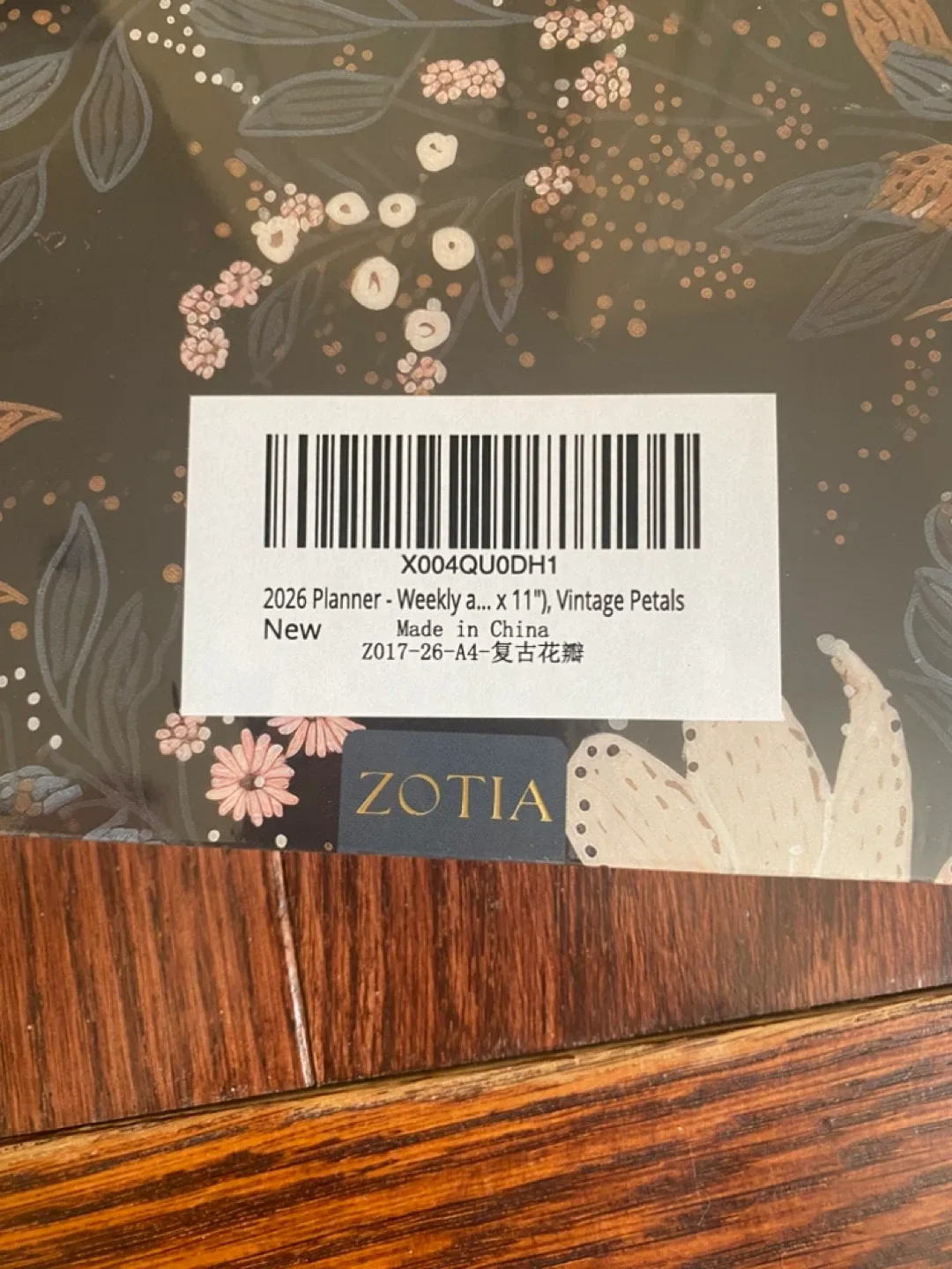 Zotia 2026 Weekly Planner - Vintage Petals - photo 4