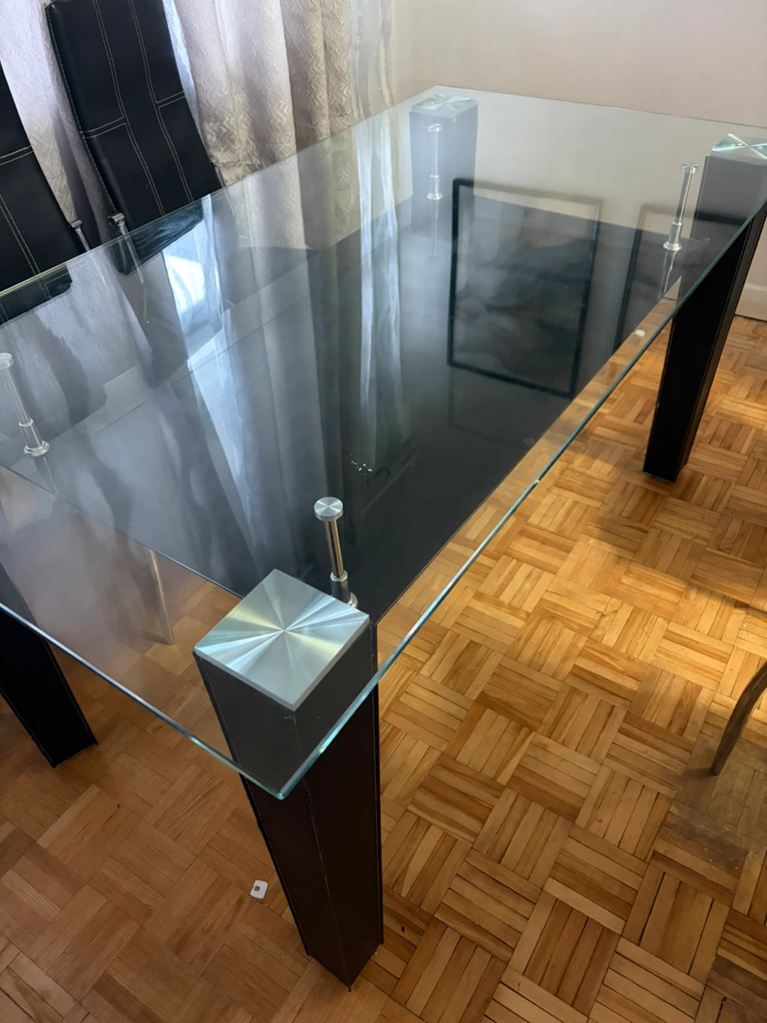 Glass and black Dining Table - photo 2