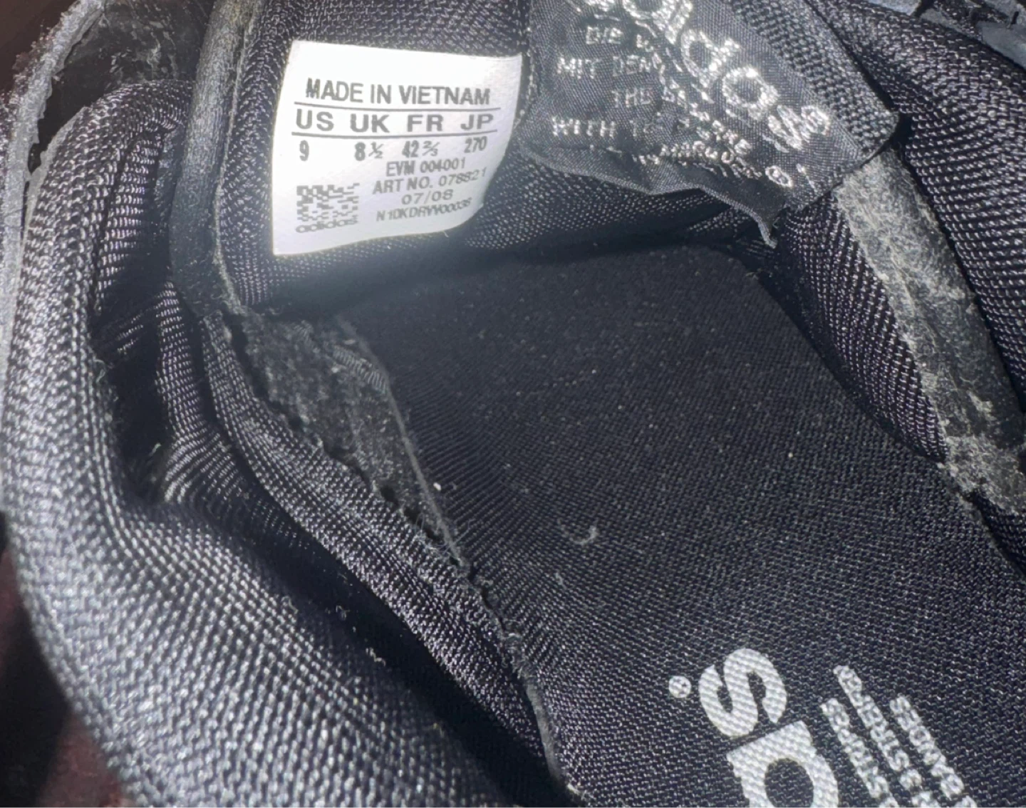 Adidas Black & Silver Lace Up Hook and Loop Sneakers - photo 3