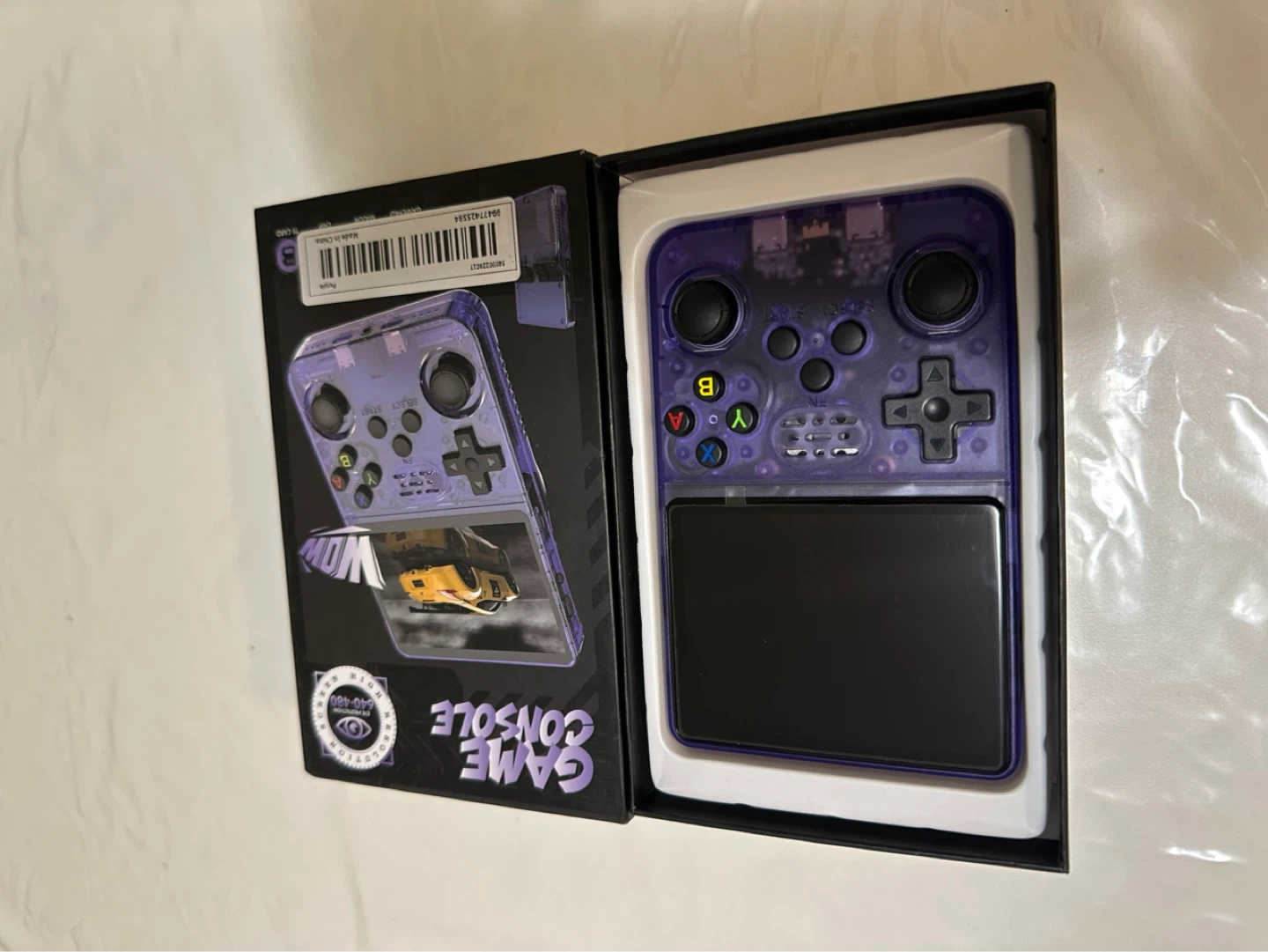 R36SX Game Player - Purple Transparent Handheld Console - photo 2