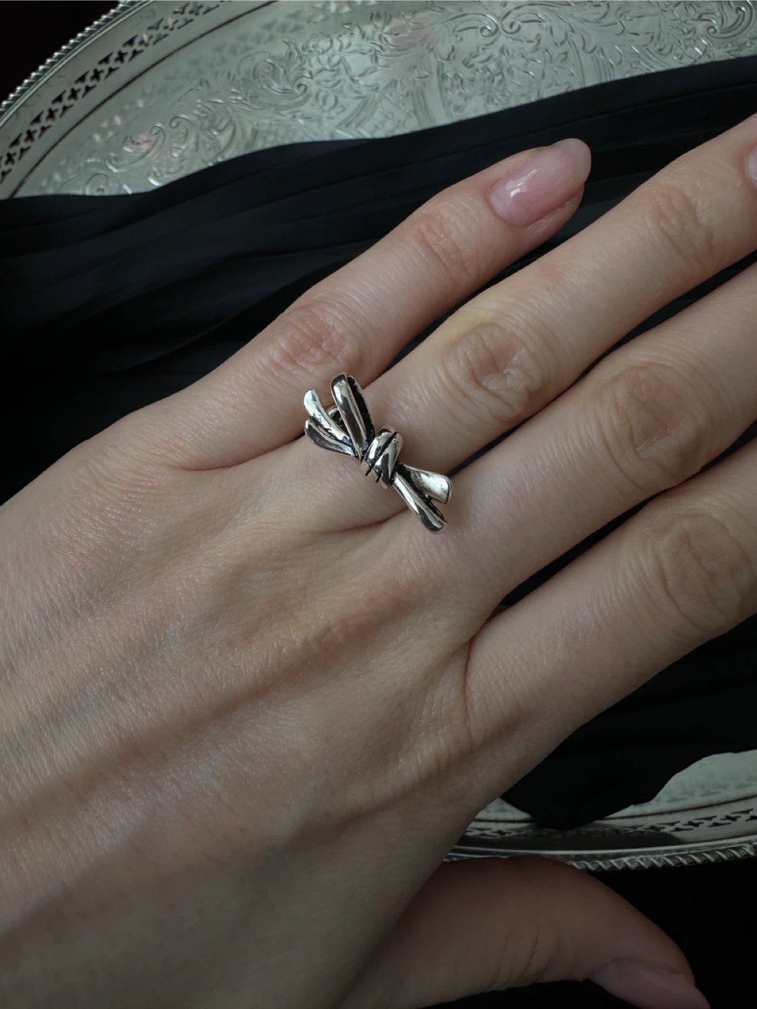 Silver Bow Ring