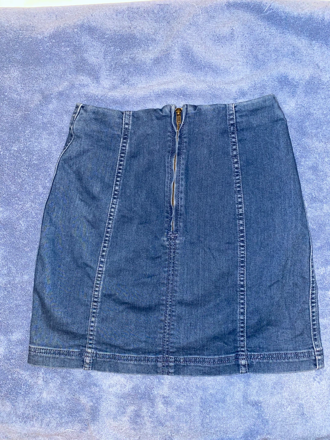 Free People Denim Mini Skirt Size 4 - photo 3