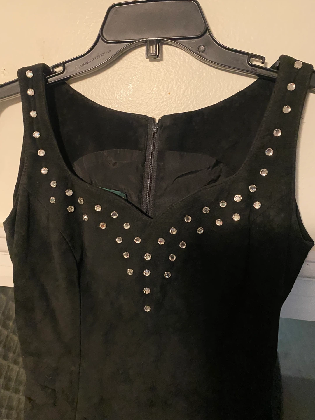 Danier Black Suede Embellished Dress