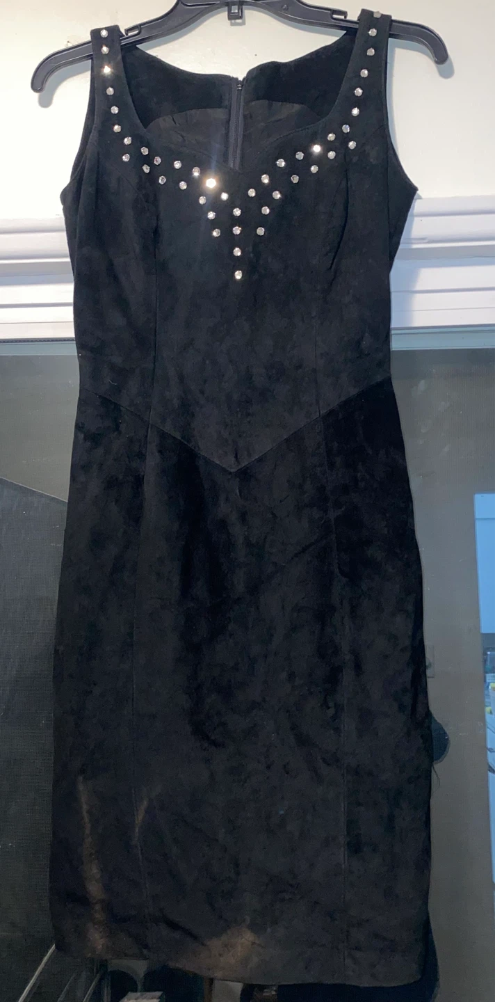Danier Black Suede Embellished Dress - photo 2