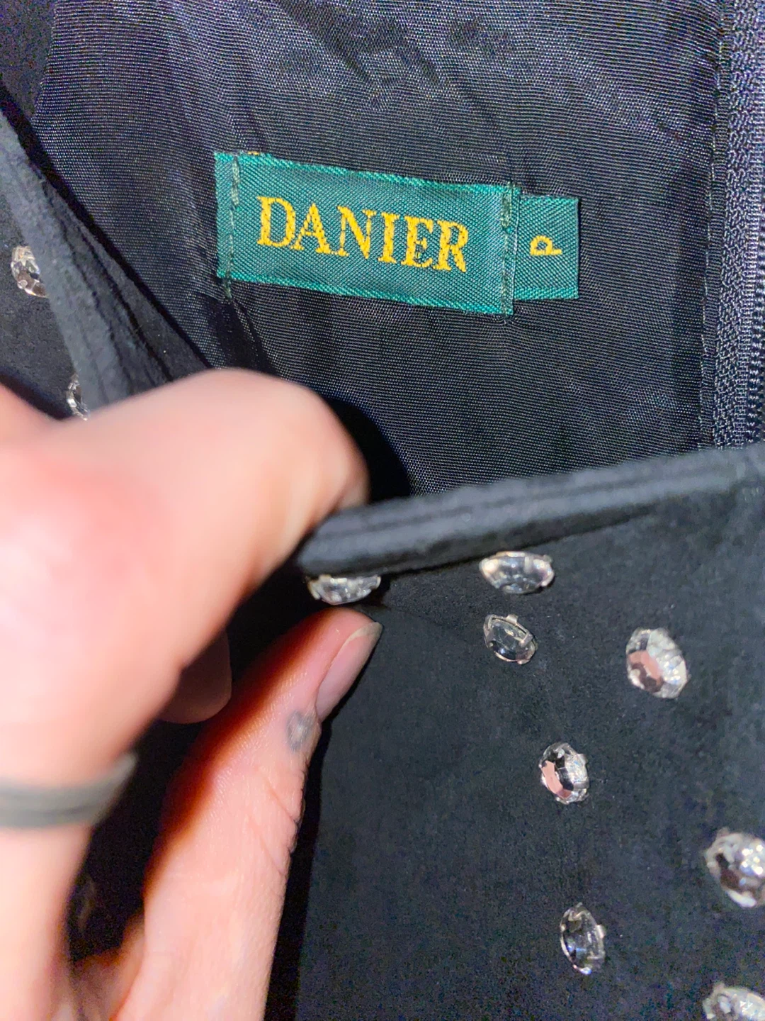 Danier Black Suede Embellished Dress - photo 3