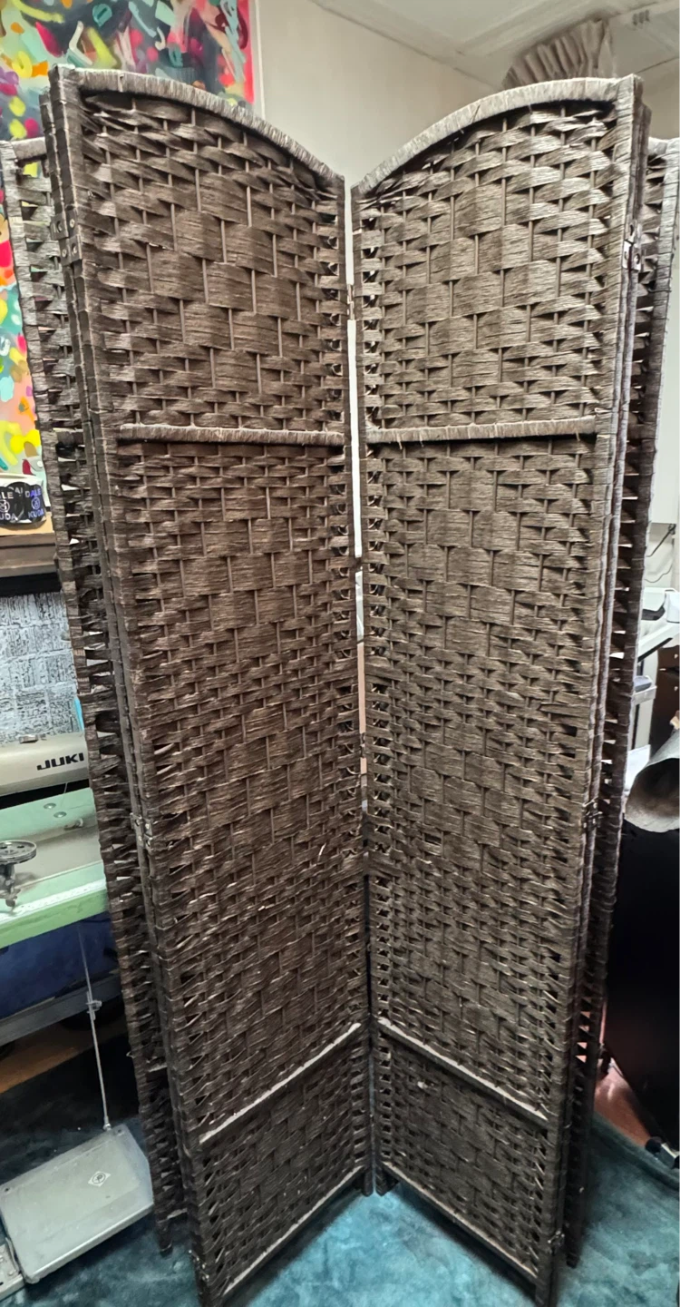 6-Panel Woven Room Divider - photo 2