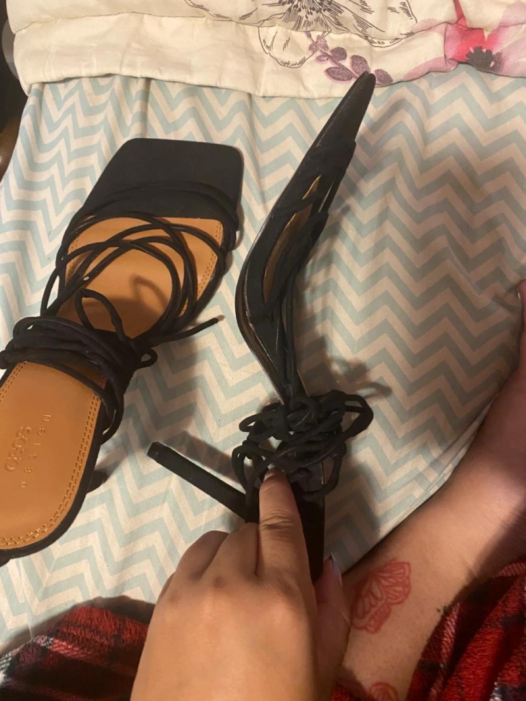 ASOS Design Black Strappy Heeled Sandals - photo 2