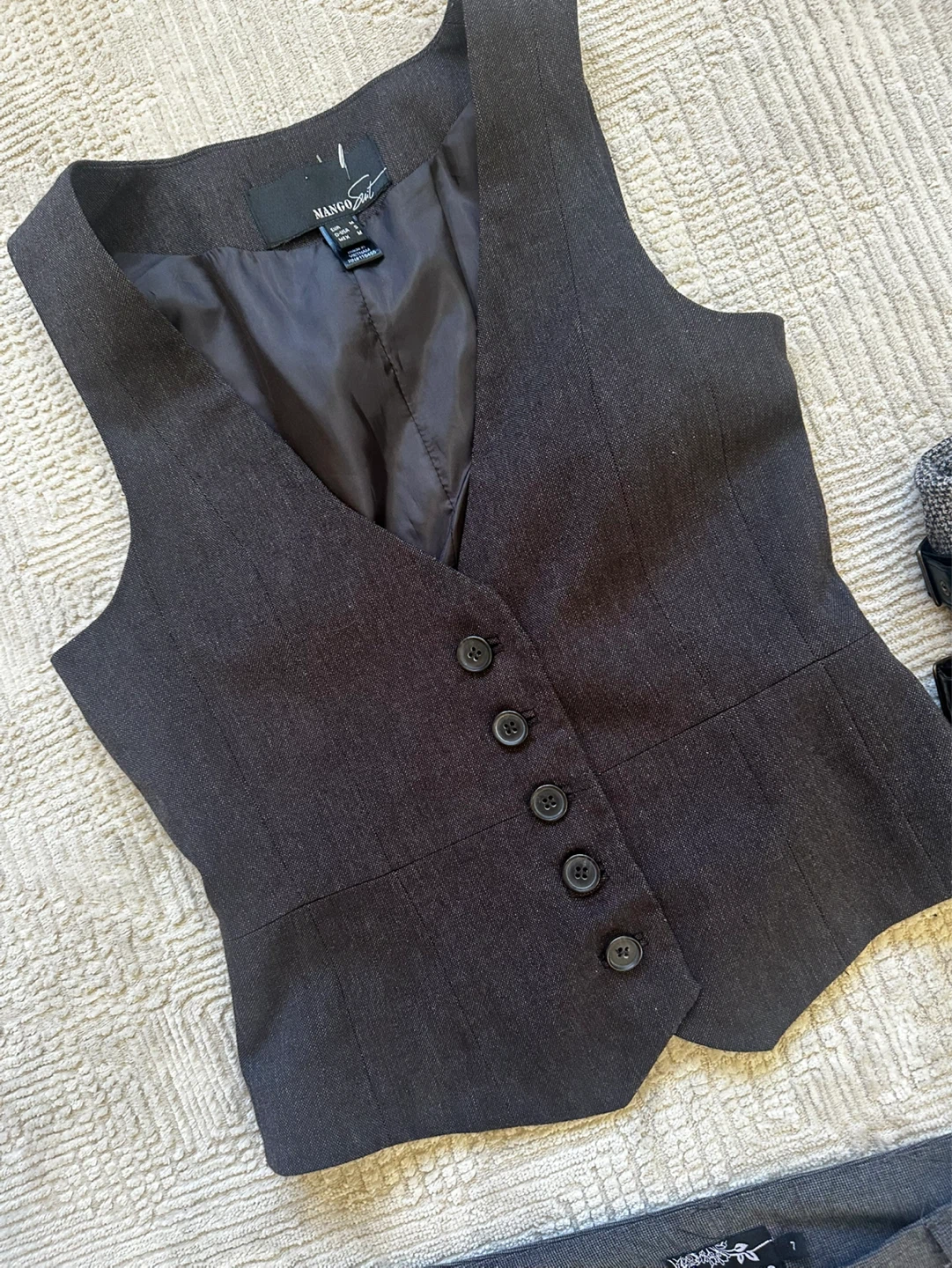 Mango Suit Vest - Charcoal Grey - photo 2