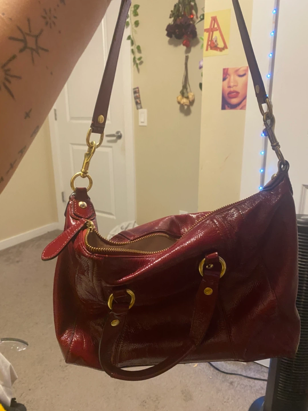 Coach Red Patent Leather Handbag - photo 2