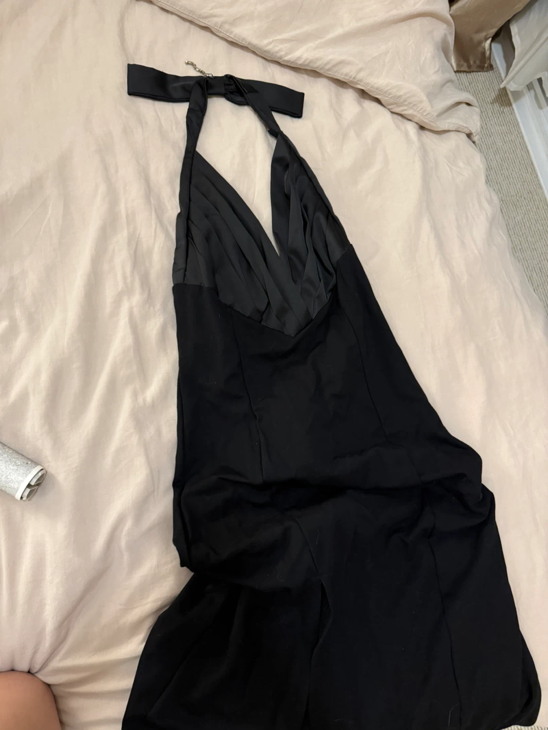 Black Halter Neck Gown Dress