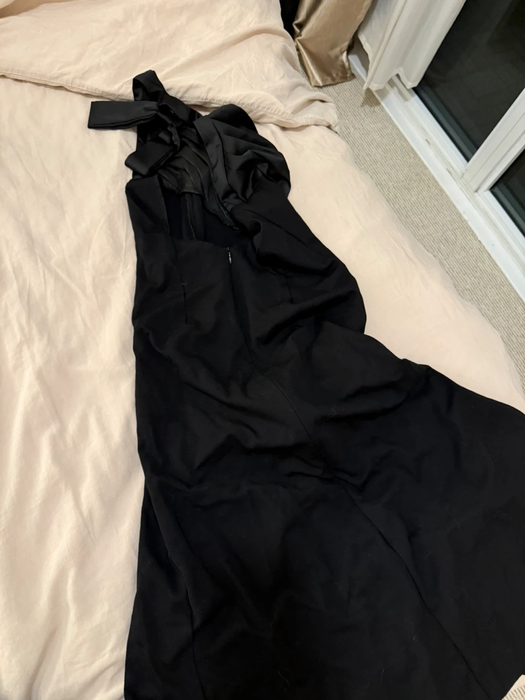 Black Halter Neck Gown Dress - photo 3