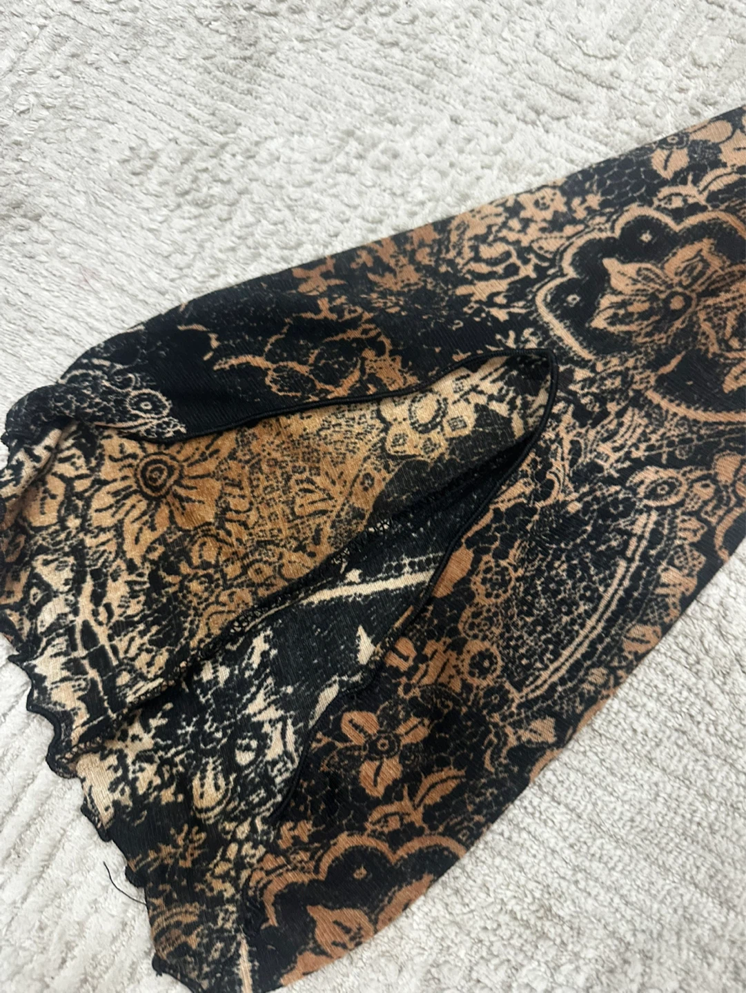 Vintage Trimmed Burnout Blouse - photo 3