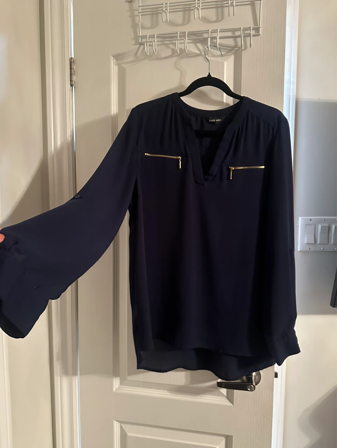 Navy Blue Polyester Blouse XL - photo 2