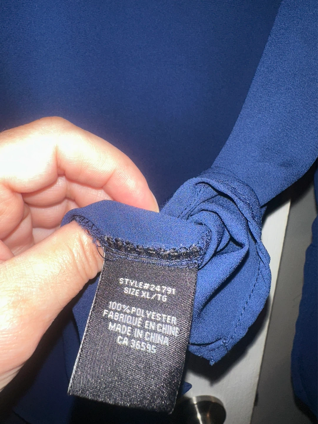 Navy Blue Polyester Blouse XL - photo 4