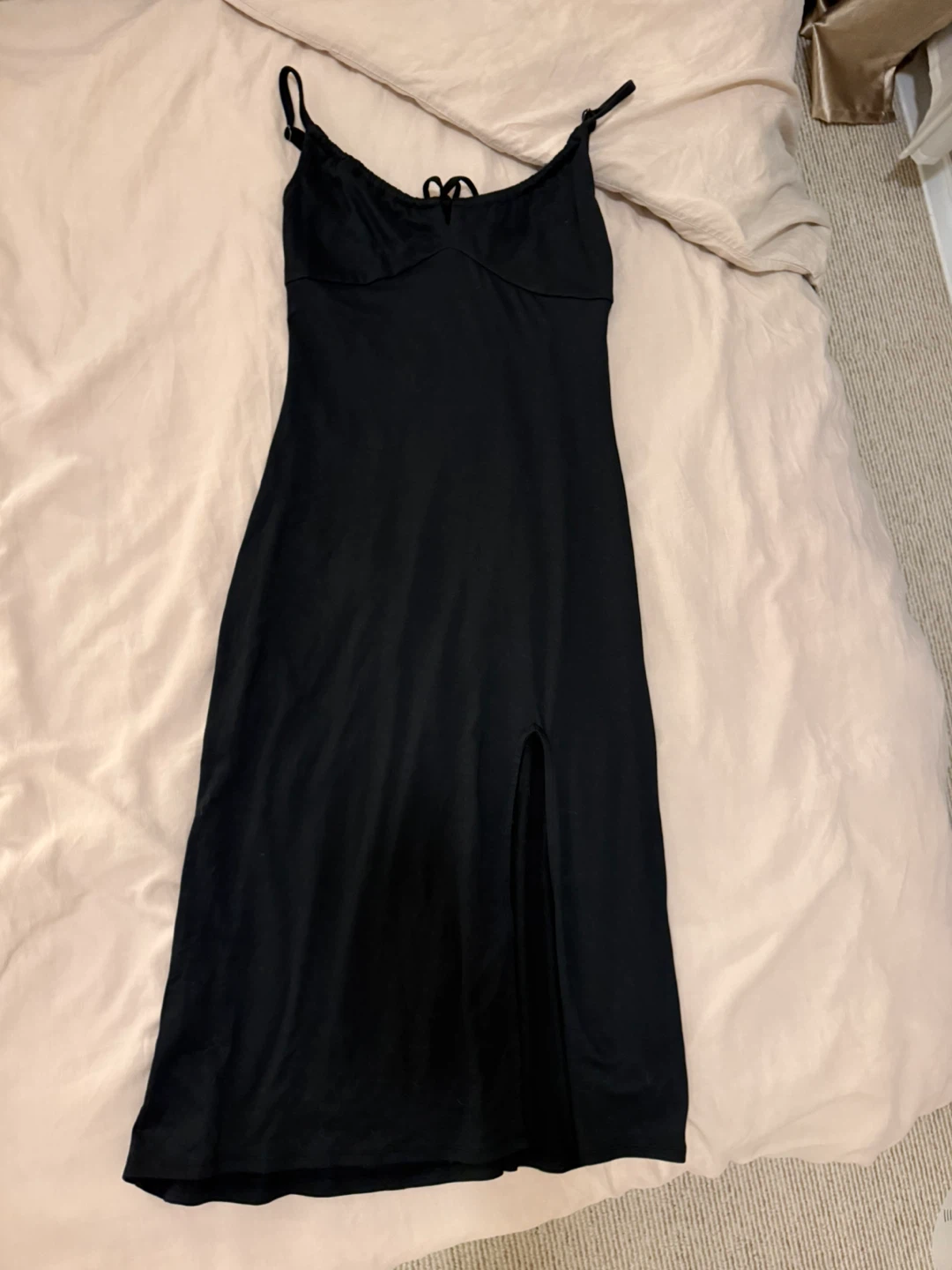 Hollister Black Slip Dress with Slit