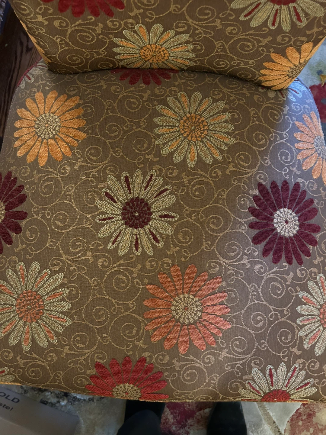 Floral Upholstered Dining Chair - photo 2