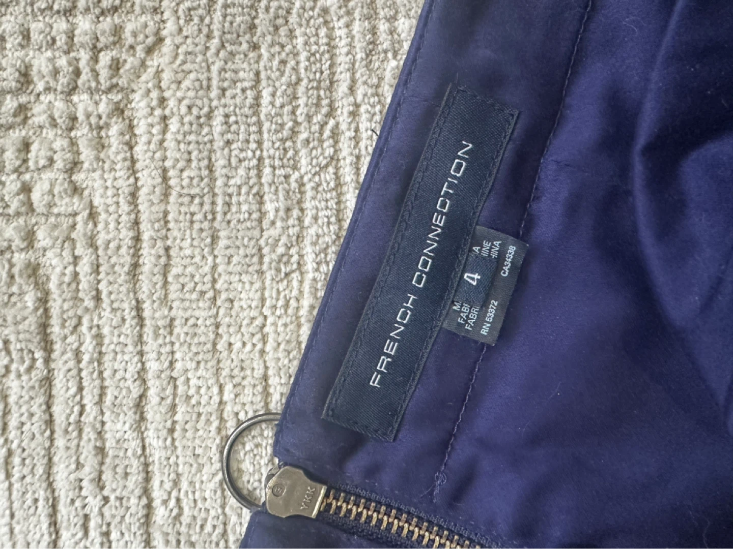 French Connection Navy Blue Strapless Dress Size 4 - photo 3