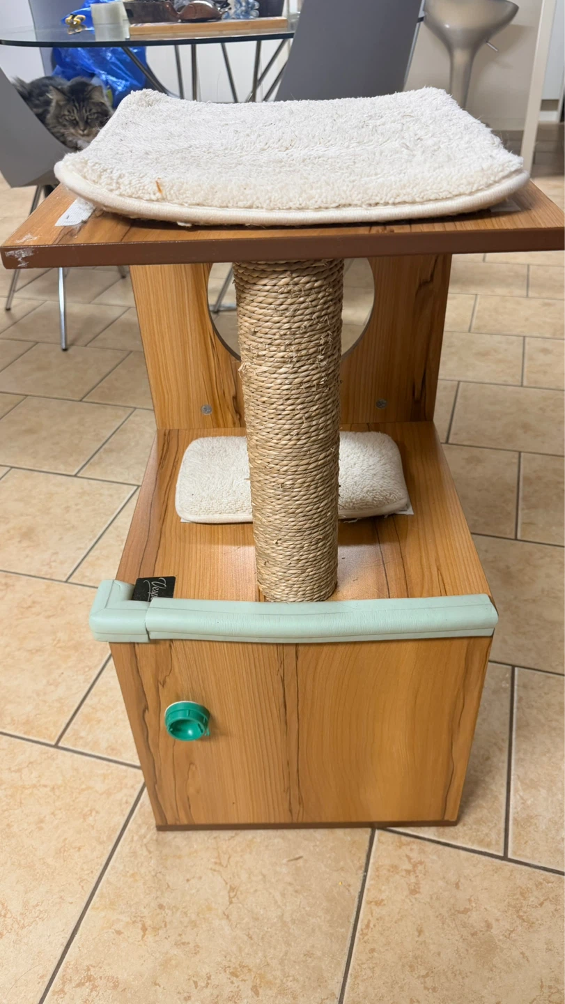 Wooden Cat Tree with Scratching Post - photo 2