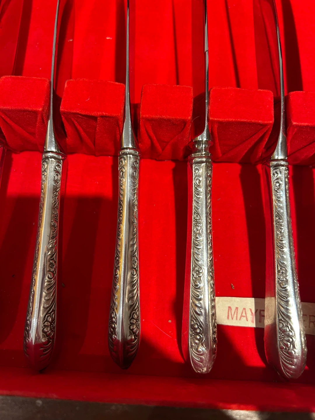 Silver Plated Flatware: “Mayflower” Pattern – 6 Place Settings - photo 4