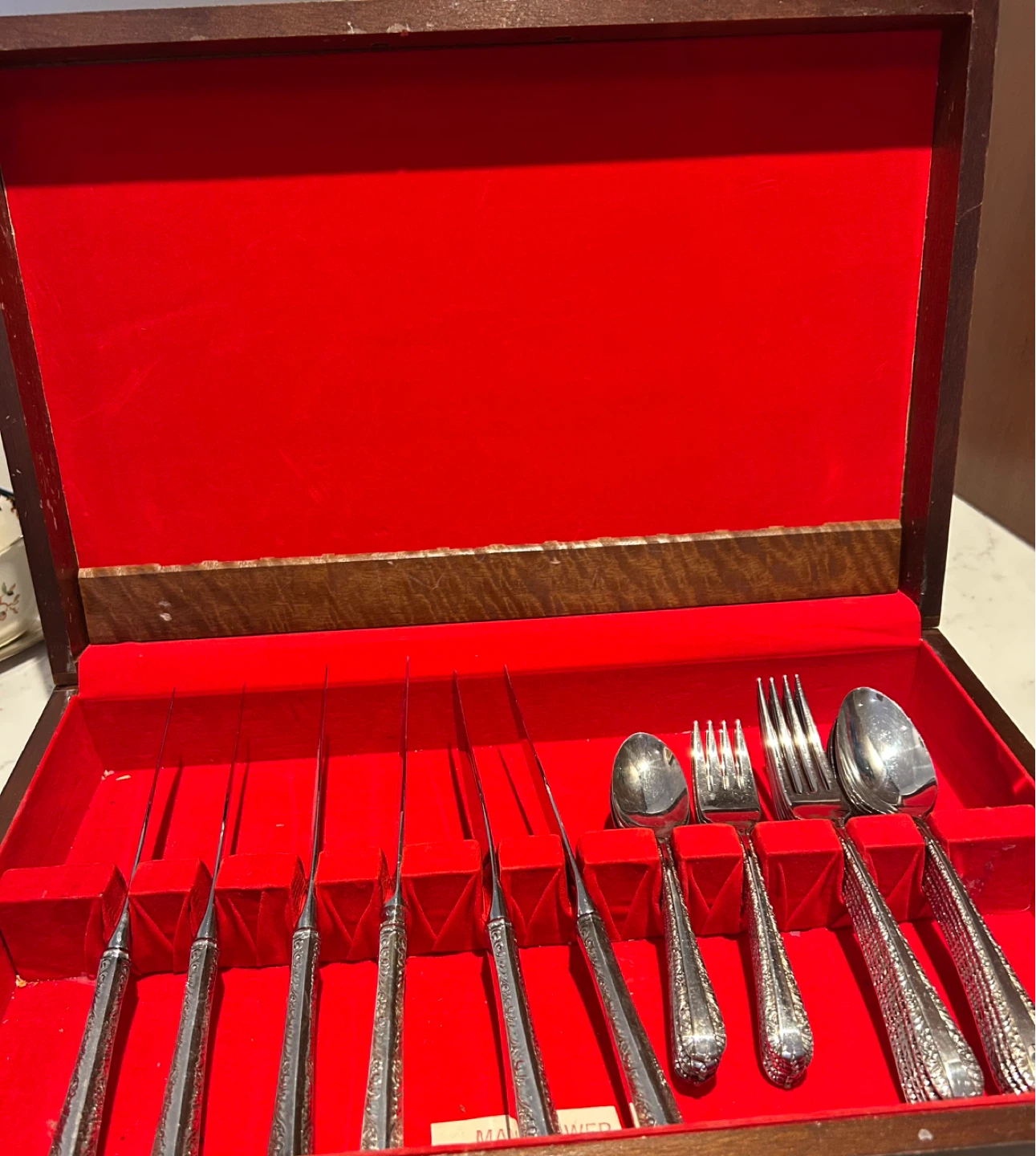 Silver Plated Flatware: “Mayflower” Pattern – 6 Place Settings