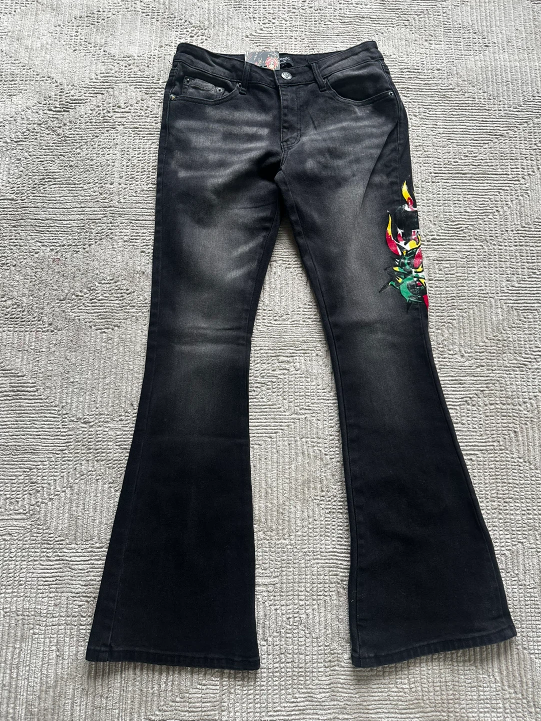 Ed Hardy Black Flare Jeans