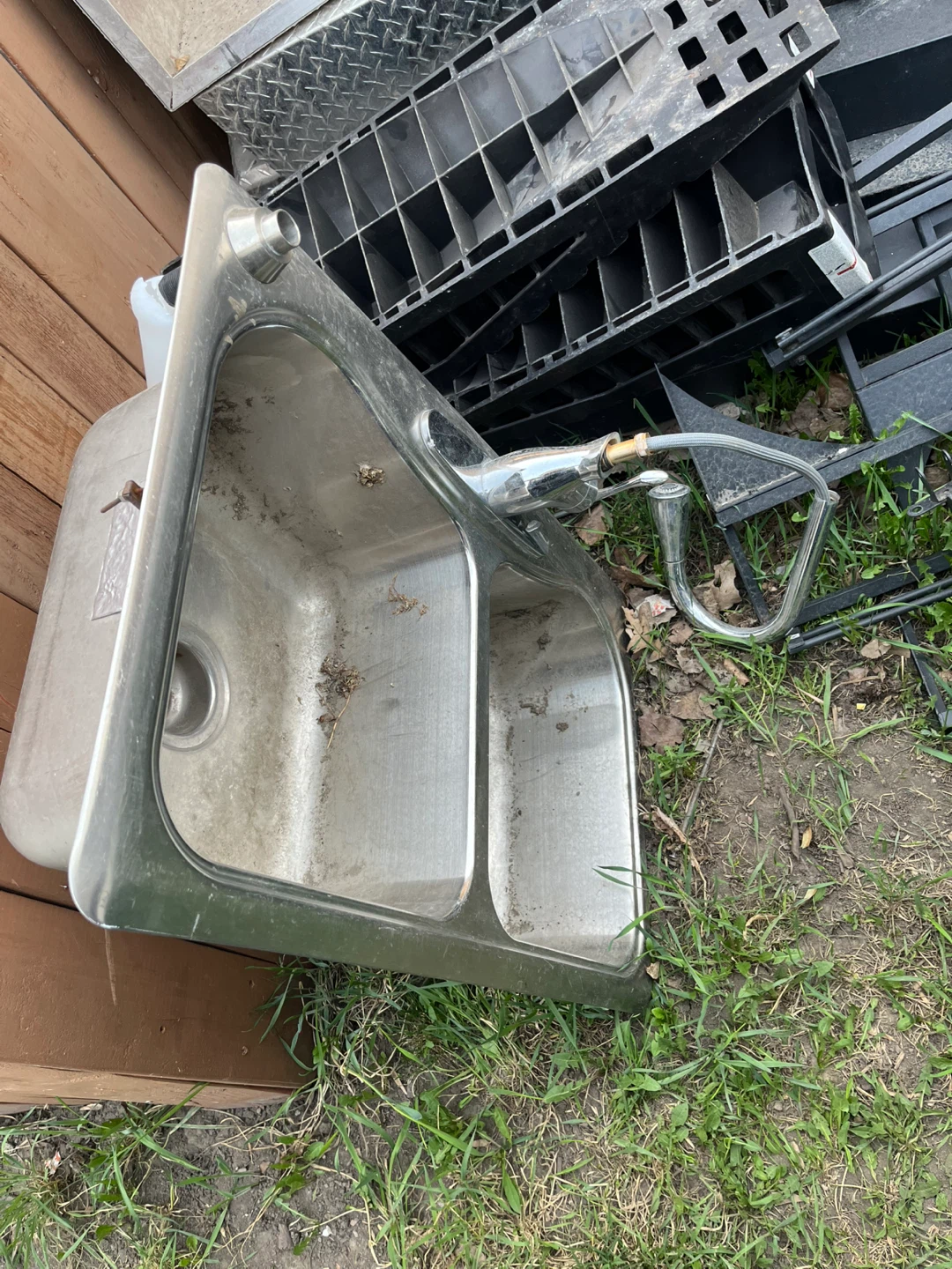 Double Basin Stainless Steel Kitchen Sink with Faucet - photo 3