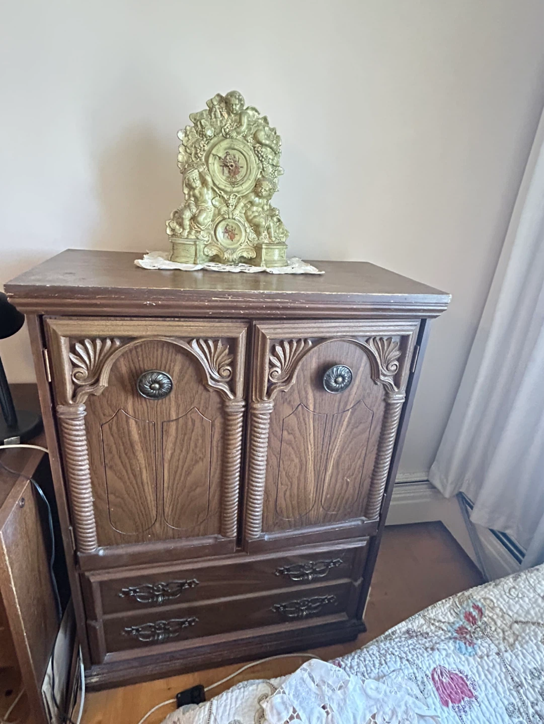 Wooden Armoire with Drawers